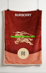 Burberry Red Equestrian Knight Red Envelope Flannel Sofa Throw Blanket B198